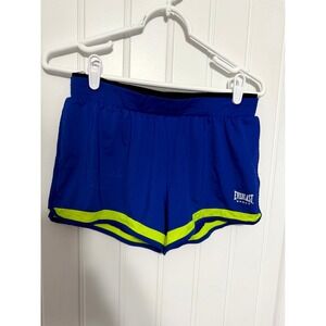 Everlast‎ Sport Athletic Shorts Womens S Blue Neon Yellow Running Gym Workout
